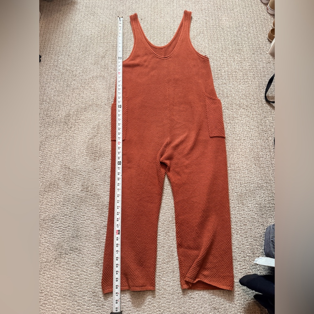 Free People Rust Brown Knit Tank Jumpsuit - Picture 5 of 8